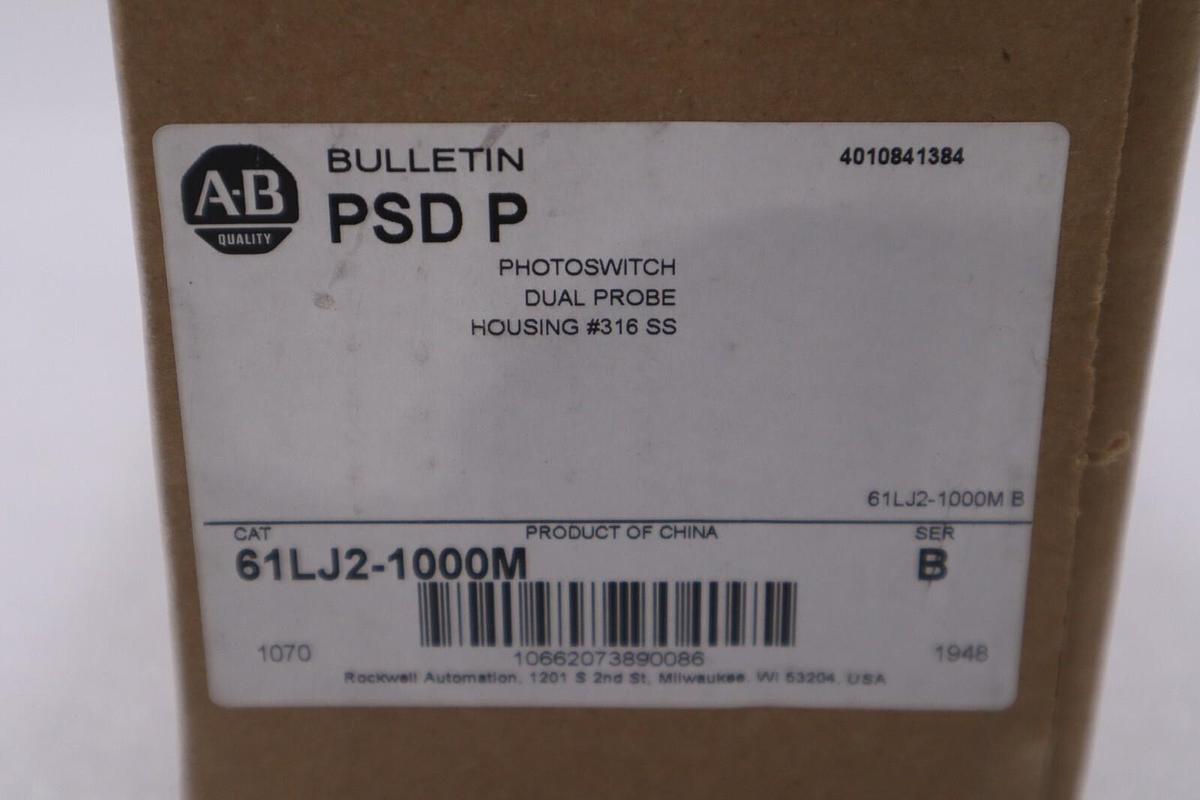 Used NEW Allen Bradley 61LJ2-1000M Photoswitch Dual Prove Liquid Level Control #G535A