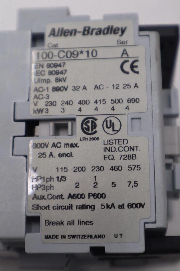 ALLEN-BRADLEY 104-C09D22 SER A REVERSING CONTACTOR 32A 120VAC COILS STOCK 2076A