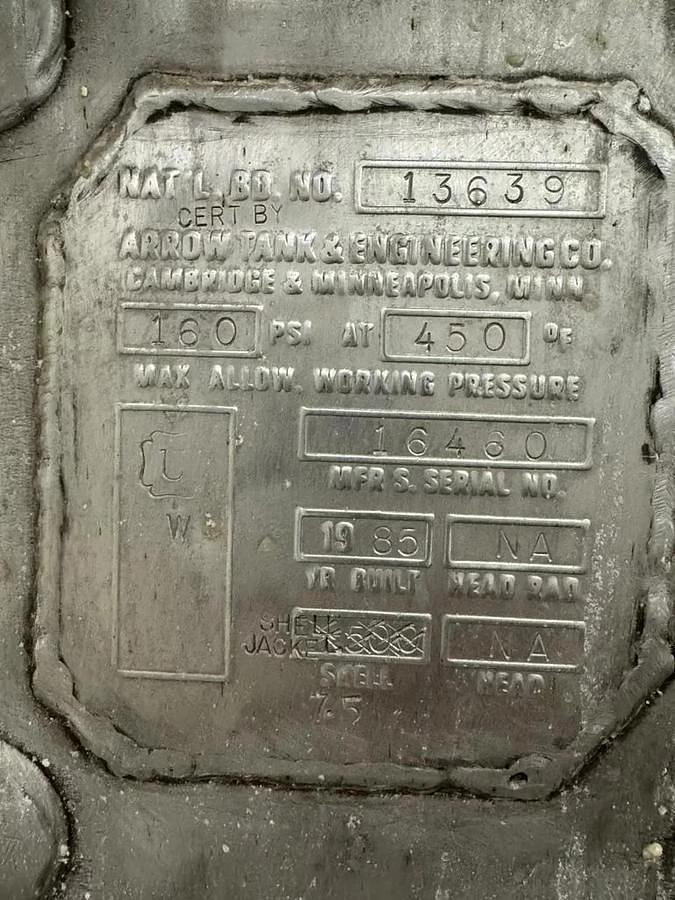 Used STAINLESS STEEL DOUBLE SPIRAL RIBBON BLENDER APROXIMATELY 222 CUBIC FEET