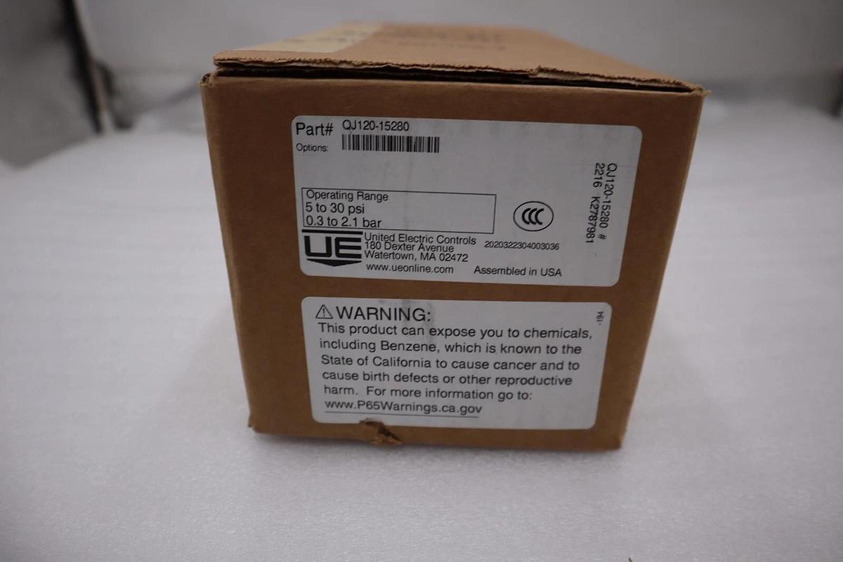 UNITED ELECTRIC Controls QJ120-15280 PRESSURE SWITCH, 5-30 psi, New #2922A