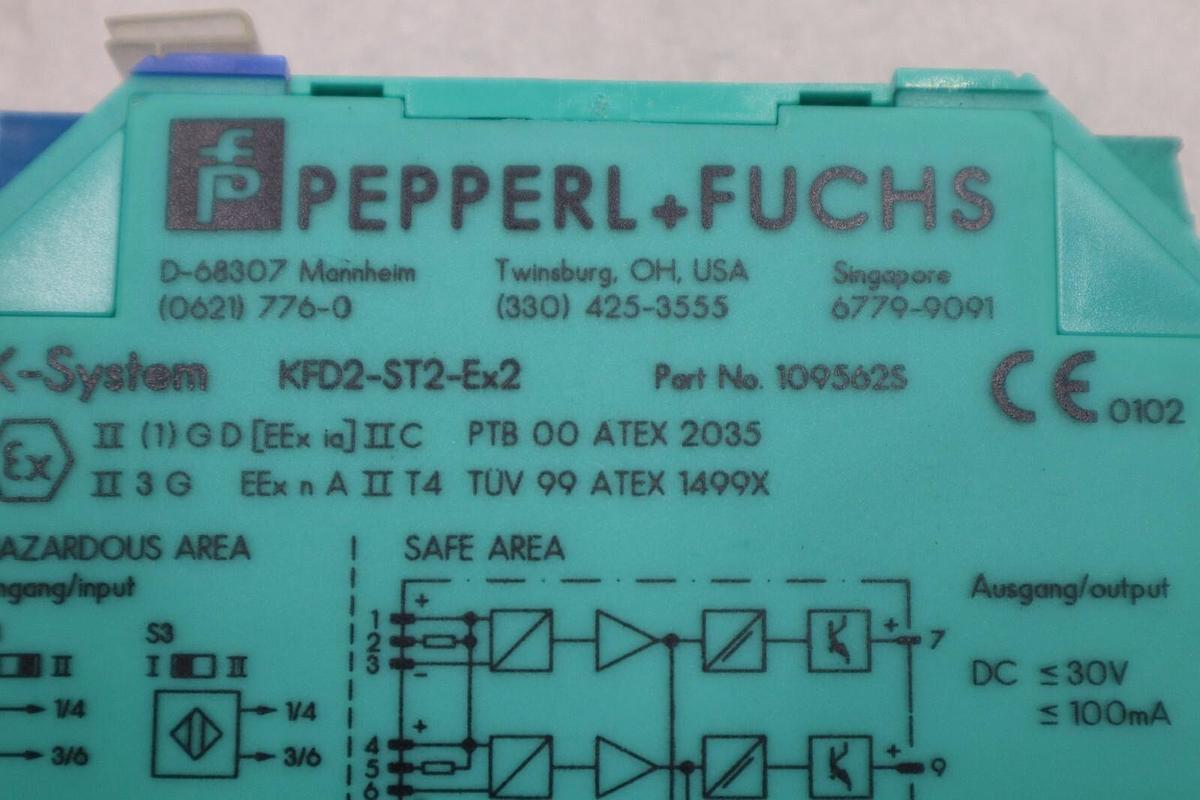 Used Pepperl + Fuchs KFD2-ST2-Ex2 Switch Amplifier K-System 1095625 STOCK K-3830