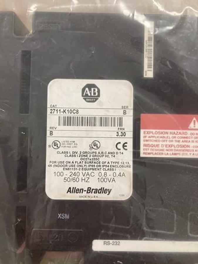 Used NEW Allen Bradley 2711-K10C8/B OPERATOR INTERFACE PANELVIEW 1000 10.4 INCH #5136