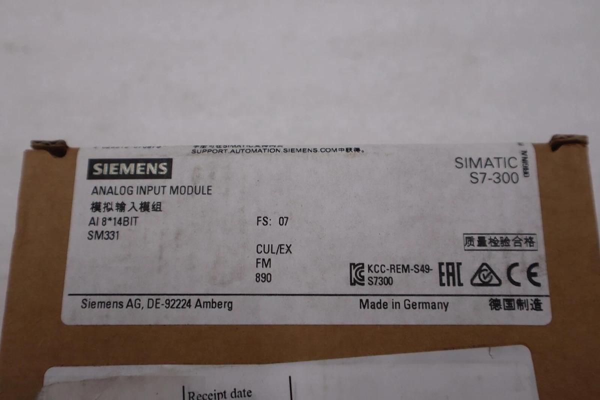 Used New Sealed Siemens 6ES7331-7HF01-0AB0 6ES7 331-7HF01-0AB0 S7-300 STOCK G255A