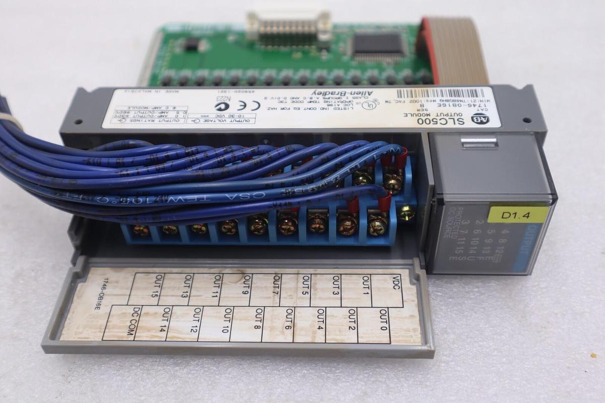 Used ALLEN BRADLEY SLC 500 AB 1746-OB16E/B OUTPUT MODULE STOCK B-1303