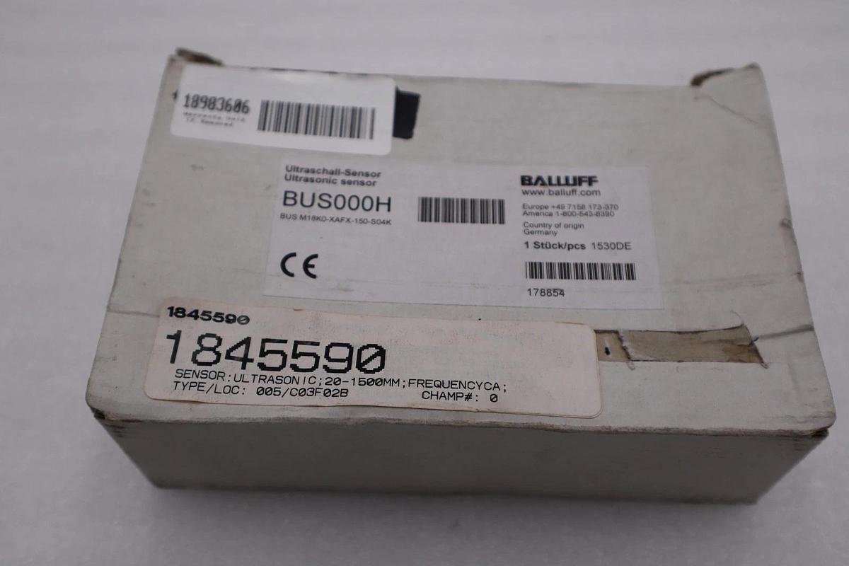 Used Balluff BUS000H Ultraschall-Sensor BUS M18K0-XAFX-150-S04K STOCK H416A