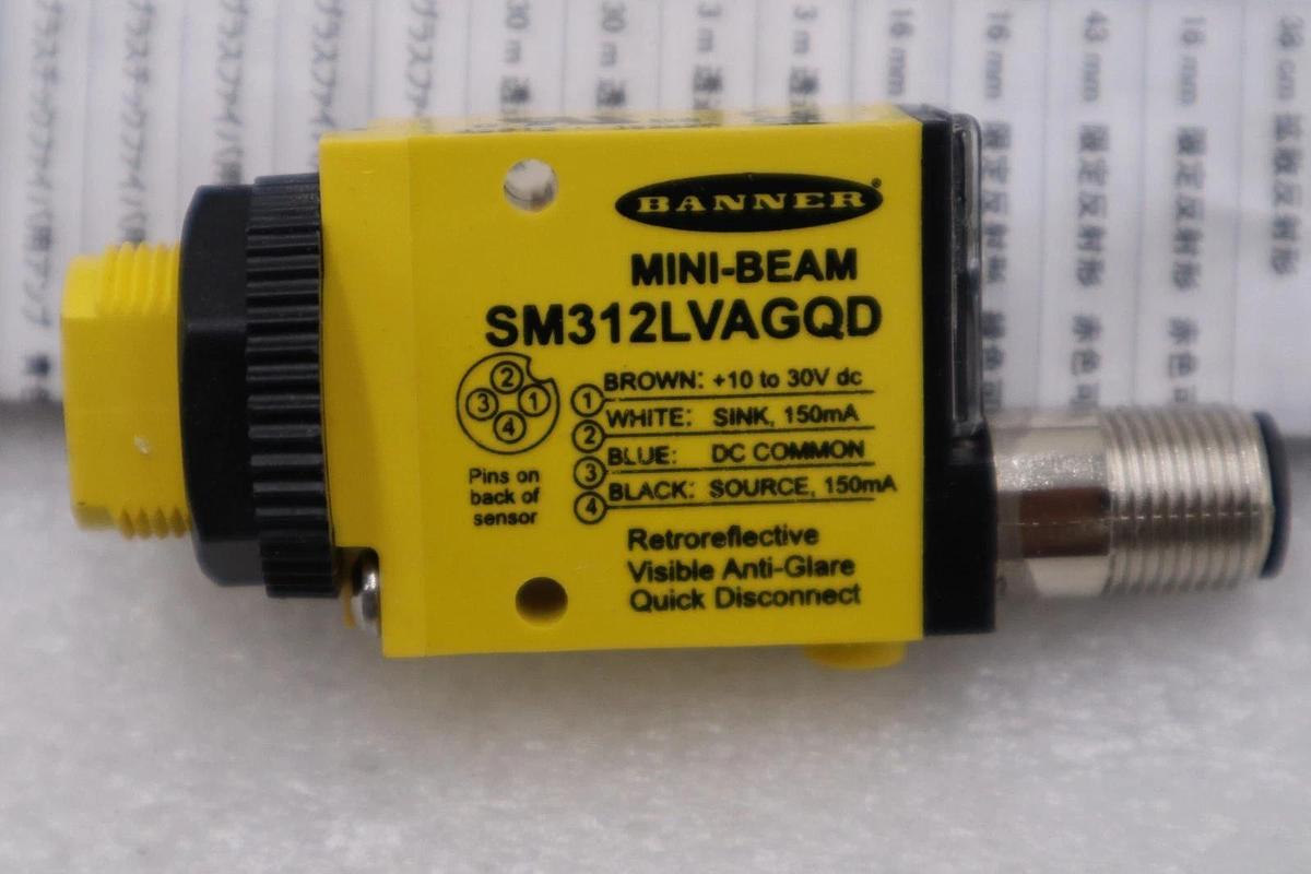 Used Banner Mini-Beam SM312LVAGQD Photoelectric Sensor Switch STOCK H808A