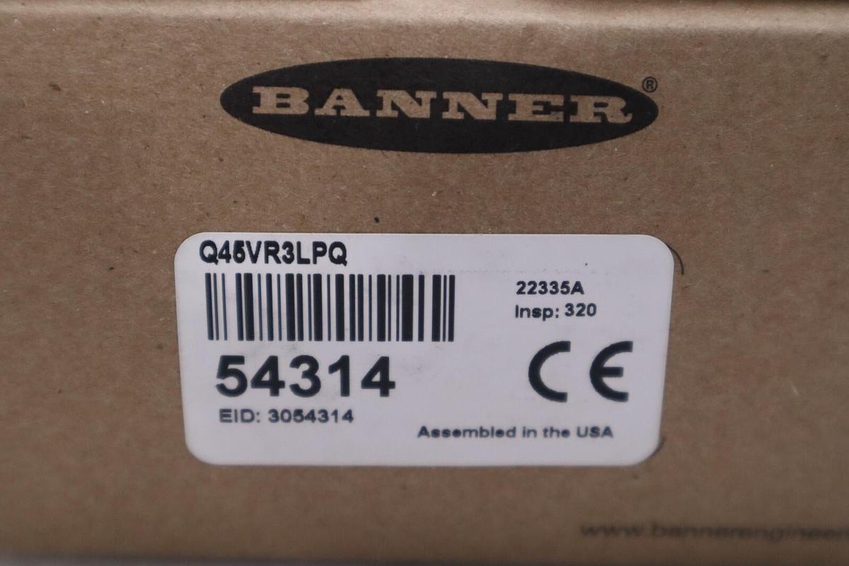 NEW BANNER ENGINEERING Q45VR3LPQ Photoelectric Sensor STOCK H229A