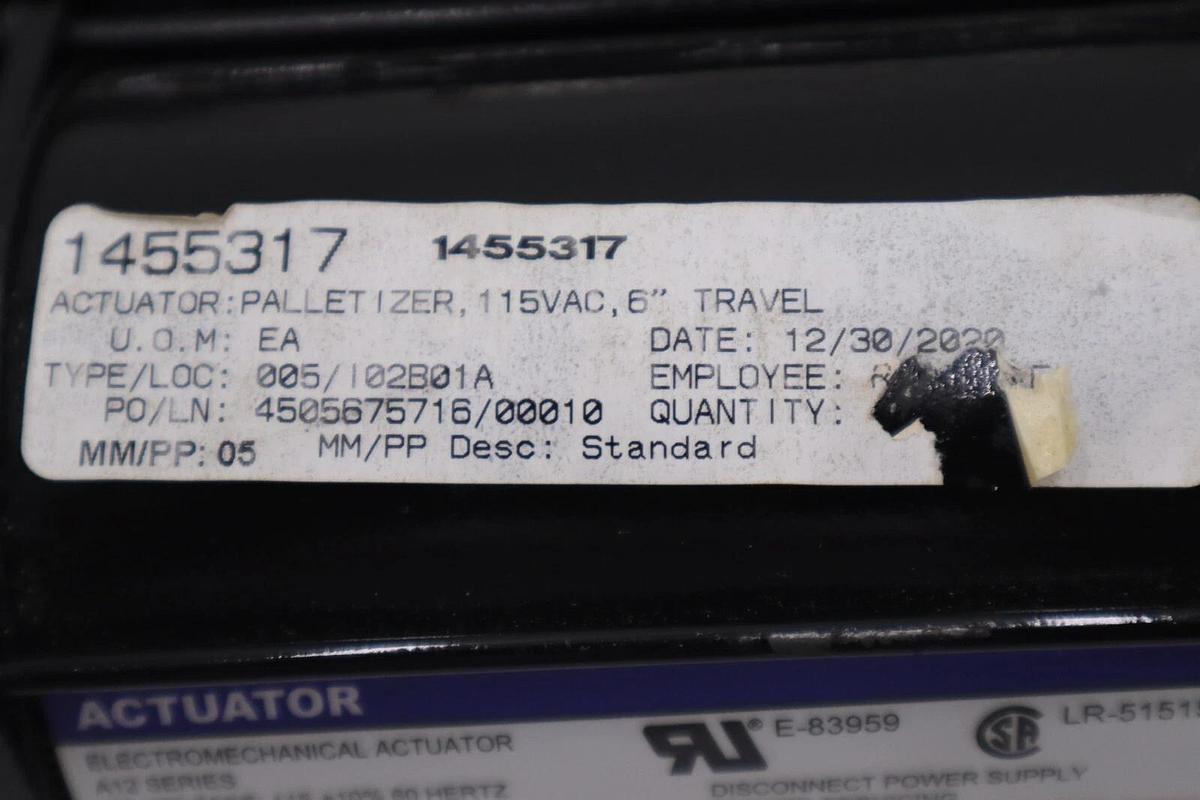Used NEW THOMPSON LR-51515/ E-83959 Electromechanical Actuator A 12 Series STOCK H941