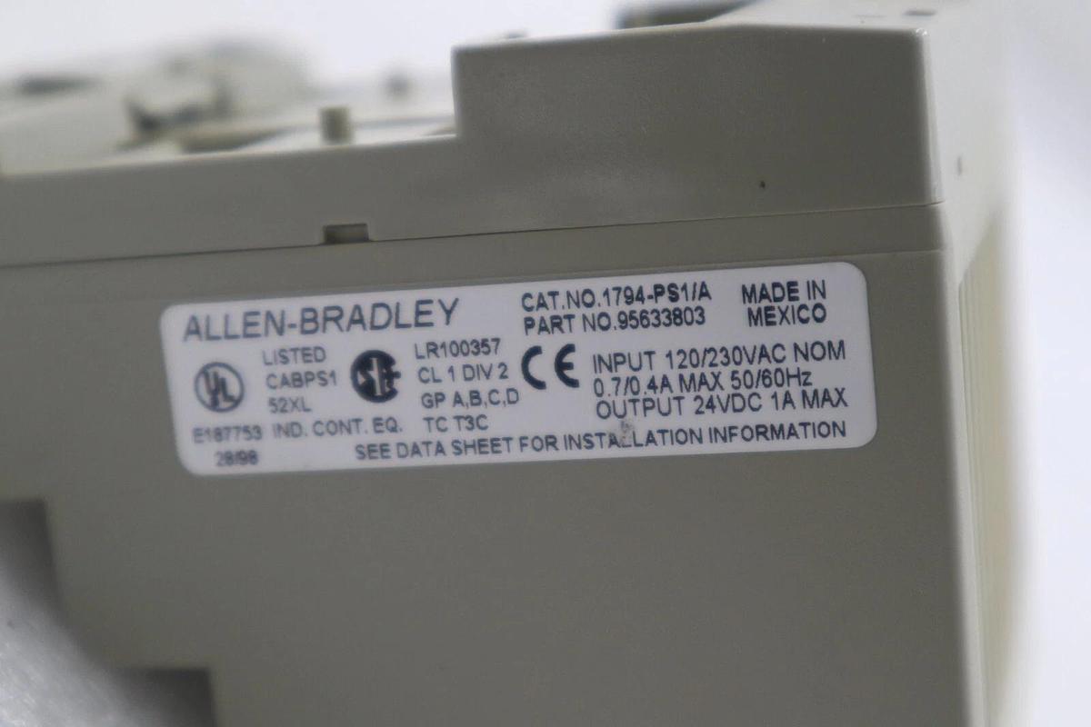 Used ALLEN BRADLEY 1794-PS1/A 95633803 Power Supply Module AB STOCK 2199-A