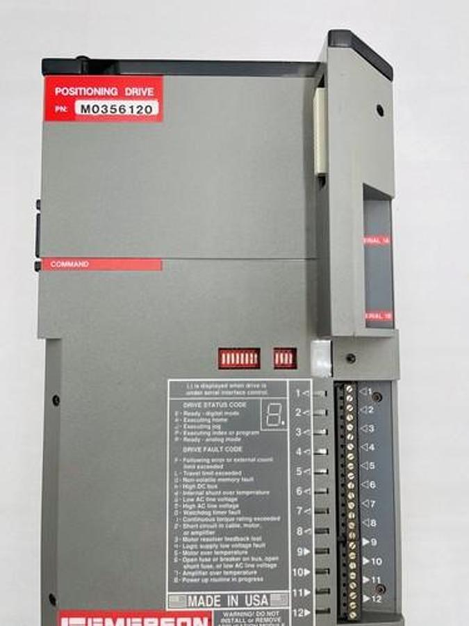 Used Emerson M0356120 Motion Control Position Servo Drive STOCK 2277