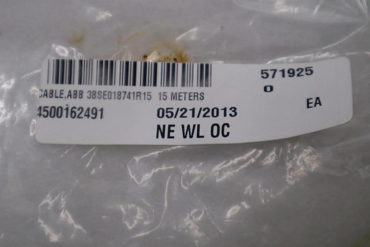 Used NEW ABB 3BSE018741R15 CABLE MALE CONNECTOR 5PIN 15M STOCK G706