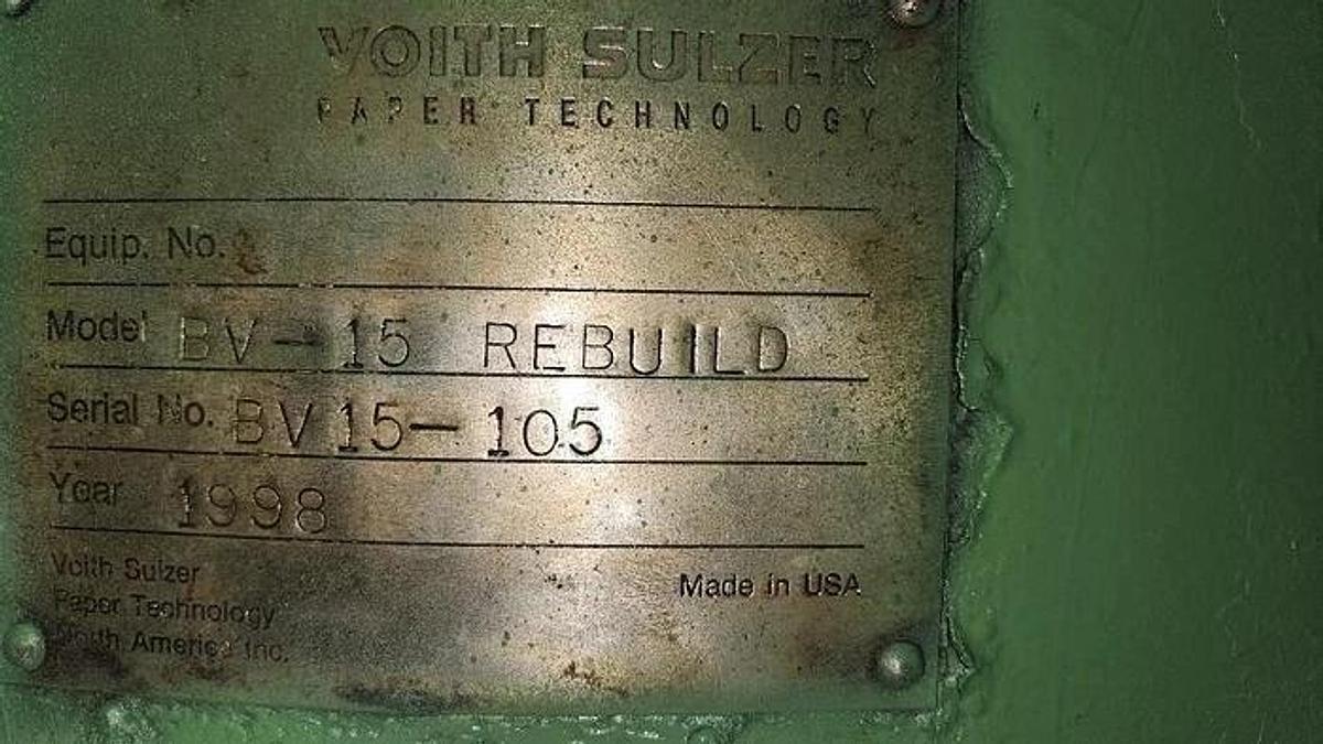 Used VOITH SULZER PULPER DRIVE MODEL BV-15 RATIO 5.86:1