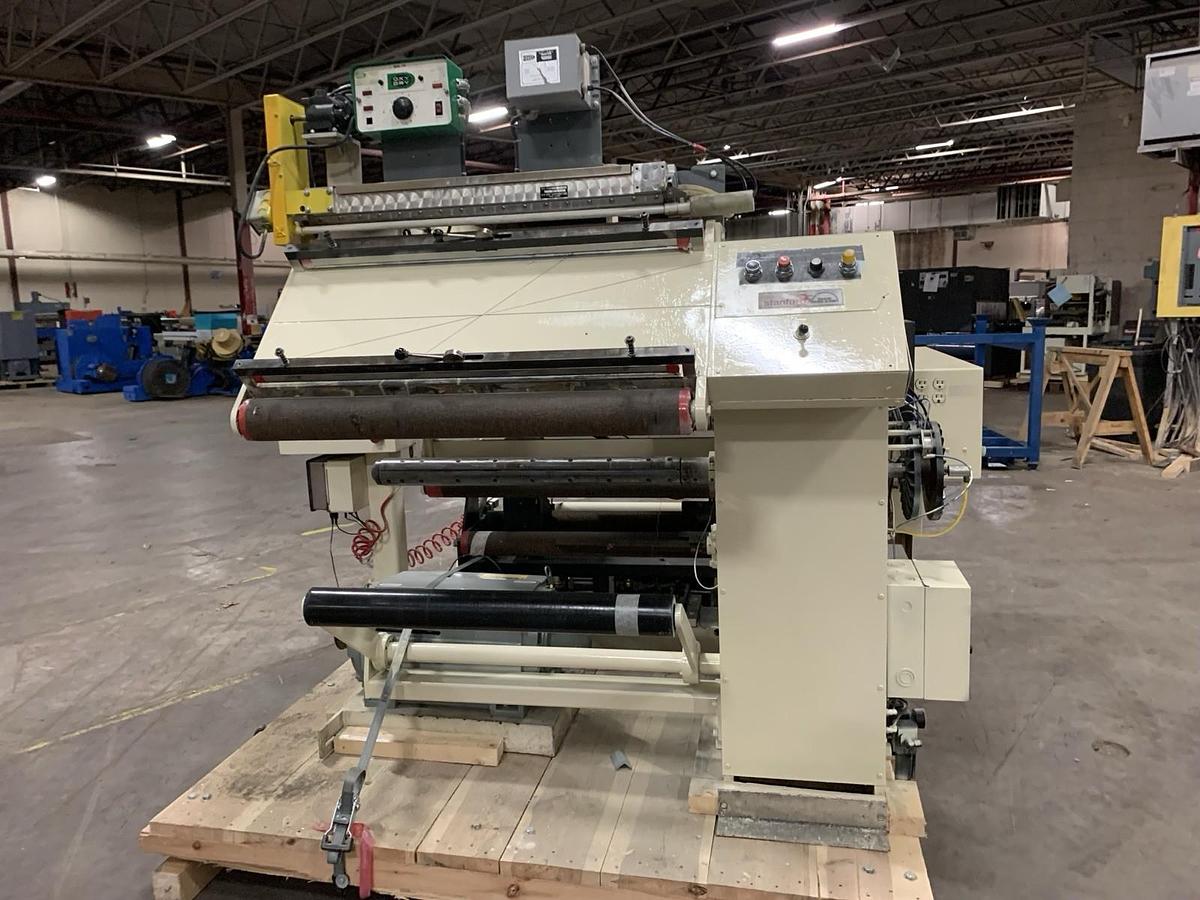 Used 32" WIDE STANFORD MAN ROLAND MODEL 152 FW DOCTOR REWINDER 30" REWIND CAPACITY