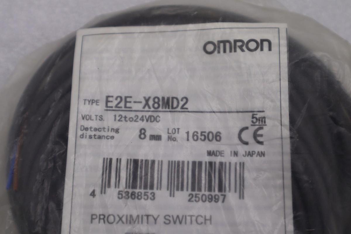 OMRON E2E-X8MD2 PROXIMITY SENSOR 8 MM SENSING DISTANCE UNSHIELDED STOCK B-1627