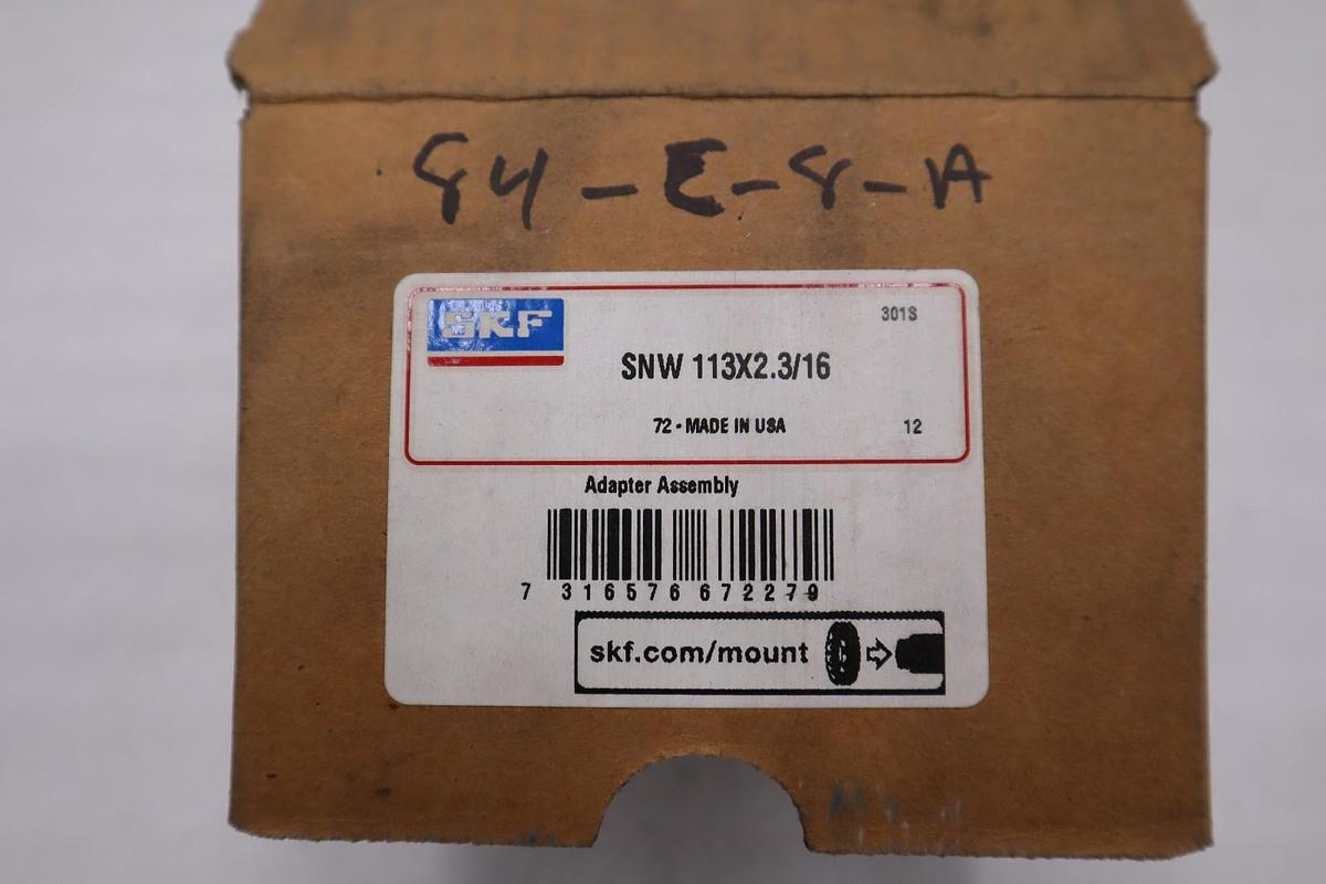 NEW IN BOX - SKF SNW 113X2.3/16 BEARING ADAPTER SLEEVE - STOCK 5595CC