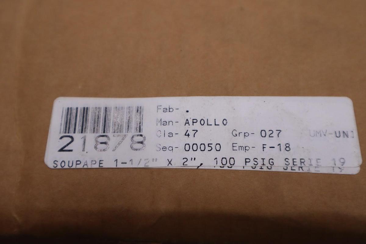 APOLLO CONBRACO 19-KHGZ 1-1/2X2" 150PSI PRESSURE RELIEF VALVE - STK GF982