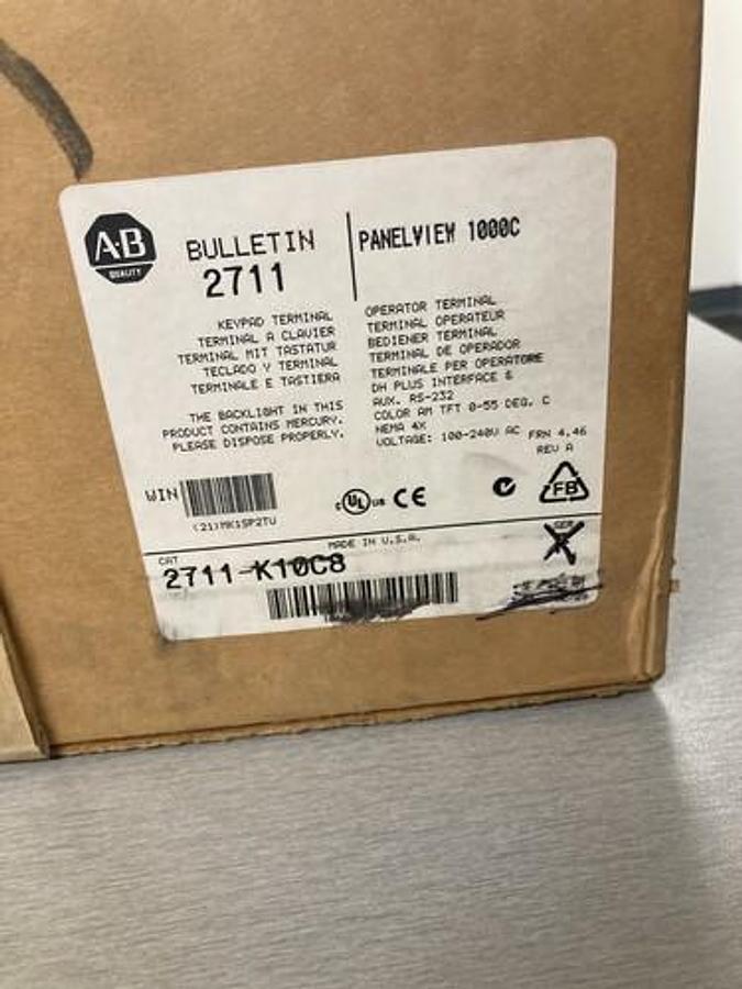 Used NEW Allen Bradley 2711-K10C8/B OPERATOR INTERFACE PANELVIEW 1000 10.4 INCH #5136