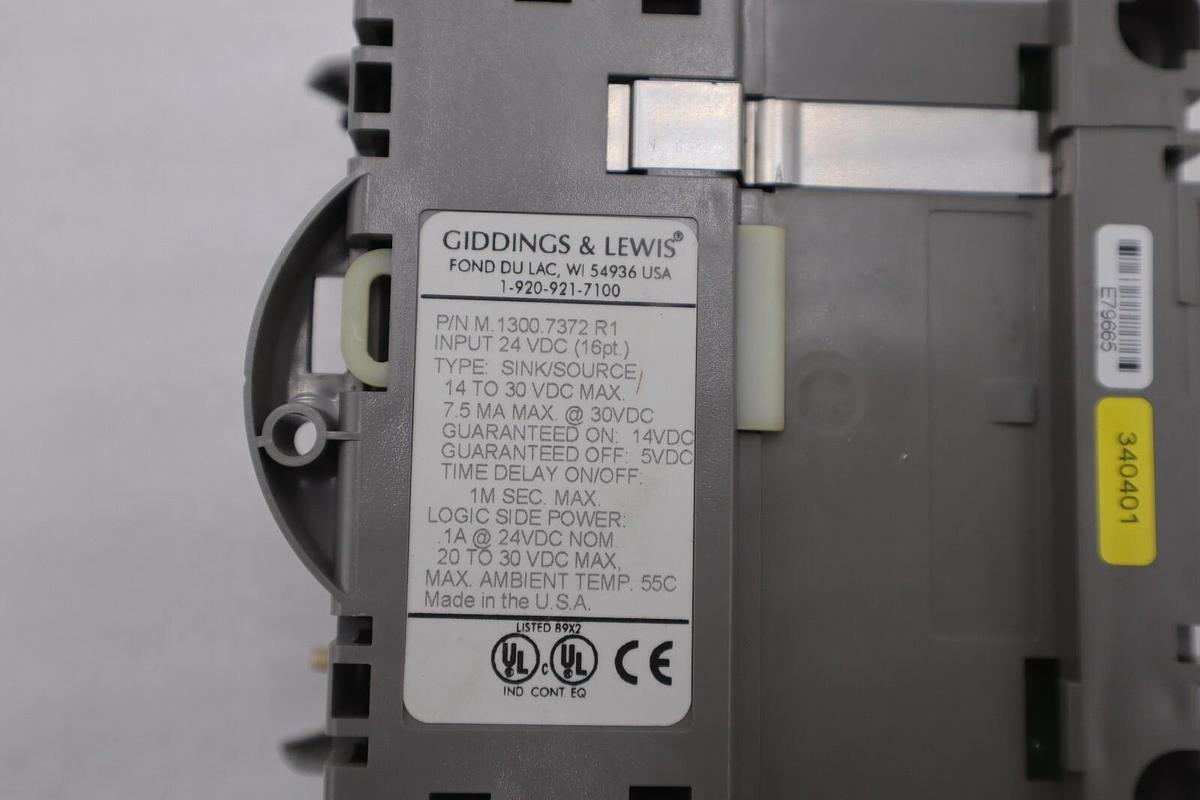 Used GIDDINGS & LEWIS M.1300.7372 R1 Input Module 24VDC SINK/SOURCE STOCK 623-D
