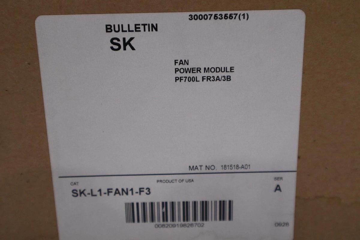 NEW ALLEN BRADLEY SKL1FAN1F3/ SK-L1-FAN1-F3 FAN POWER MODULE STOCK 4820-A