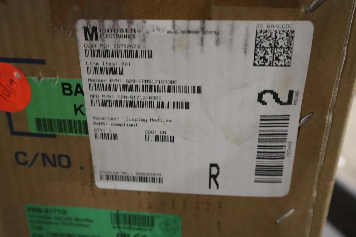 Used Advantech FPM-5171G 17in LCD DISPLAY 100-240 VAC Industrial Monitor - STK GF184