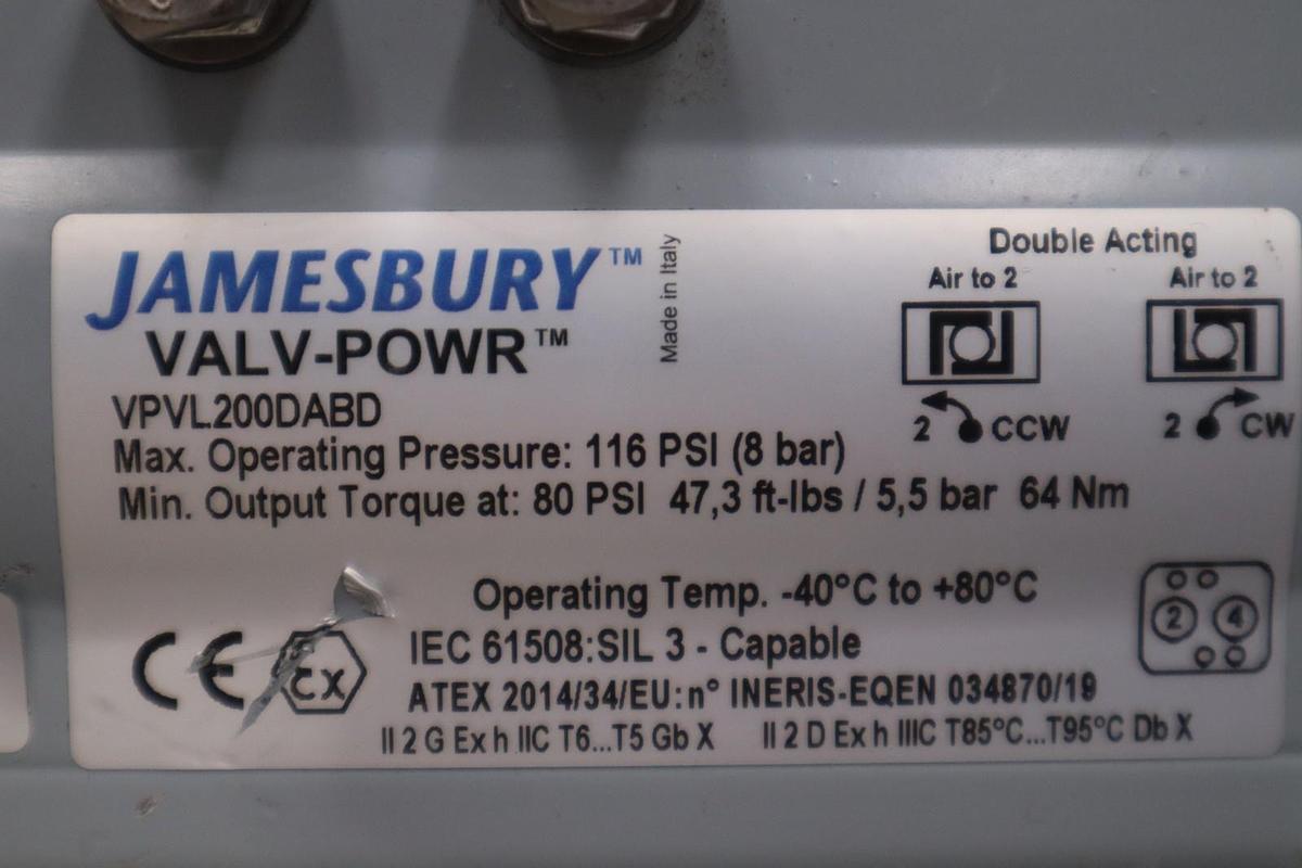JAMESBURY VPVL200DABD 7150313600XTZ2 275PSI 2" - NEW OPEN BOX - STK GF1107