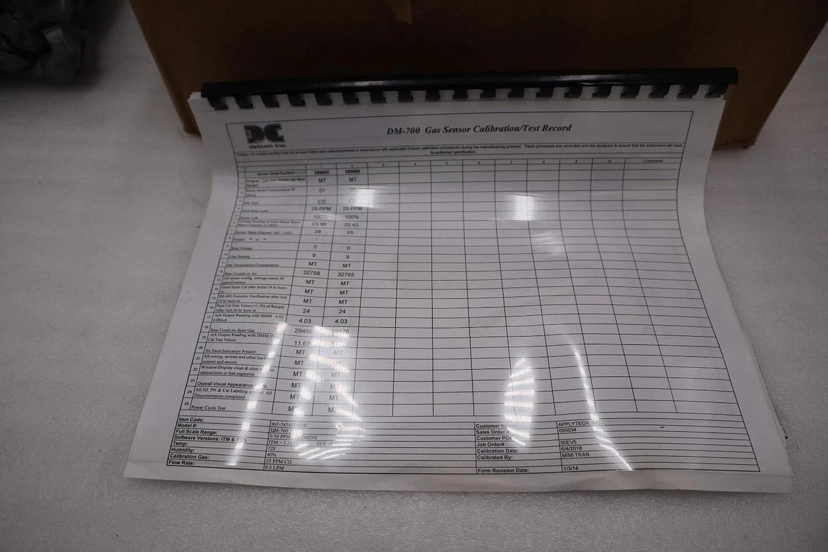 Used Teledyne Detcon DM-700/ 967-747491-050C Toxic Gas Sensor STOCK 2887A