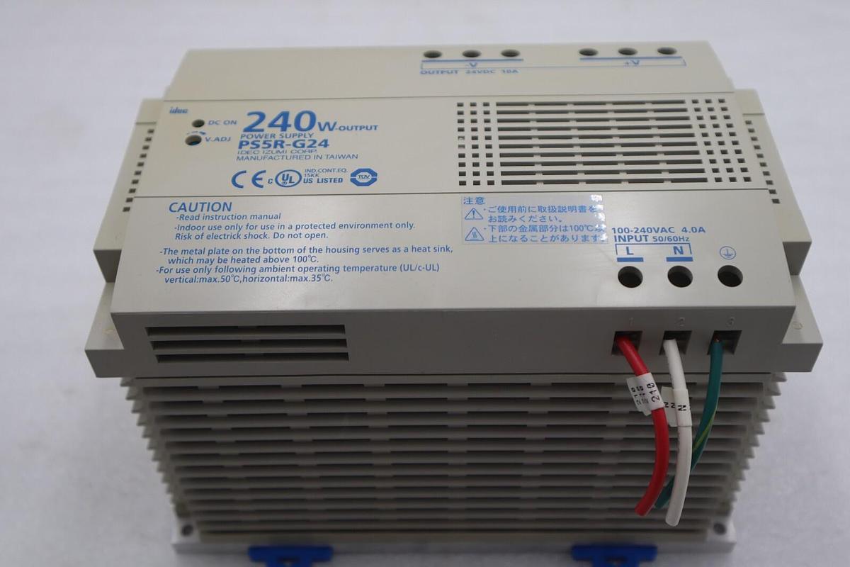 Used IDEC PS5R-G24 Power Supply:  100-240VAC 4A IN, 24VDC 10A 240W STOCK 4995