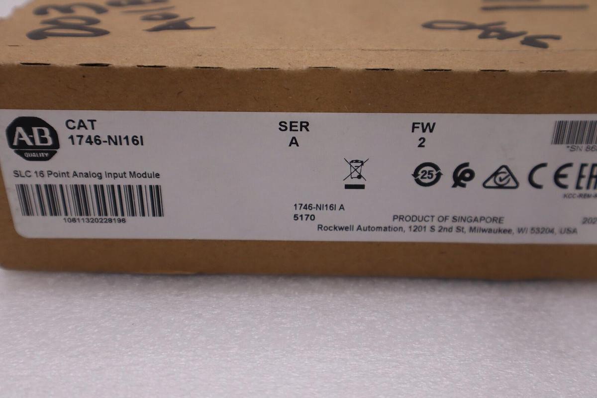 New ALLEN BRADLEY 1746-NI16I SER A SLC 500 16 Point Analog Input Module #H51A