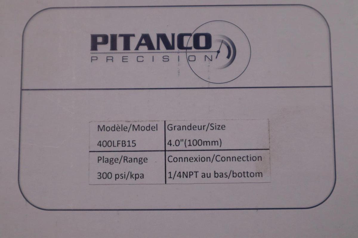 Used PITANCO PRECISION 400LFB15 4" 300 PSI 1/4 NPT - STOCK GF1071