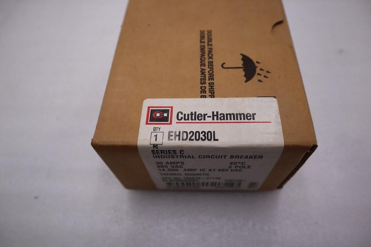 Used NEW EATON CORPORATION EHD2030L THERMAL-MAGNETIC CIRCUIT BREAKER STOCK 2587C