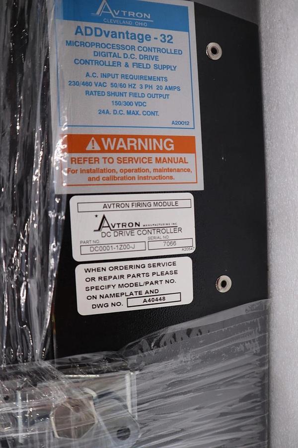 Used Avtron DC0001-1Z00-J Addvantage-32 Microprocessor Digital Dc Drive STOCK 1737B