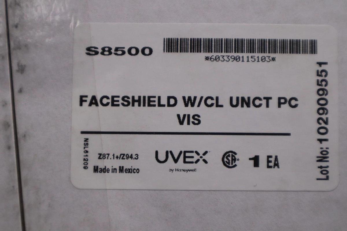 Used LOT OF 4 - High Performance S8500 Faceshield W/CL UNCT PC VIS - STOCK SGF96