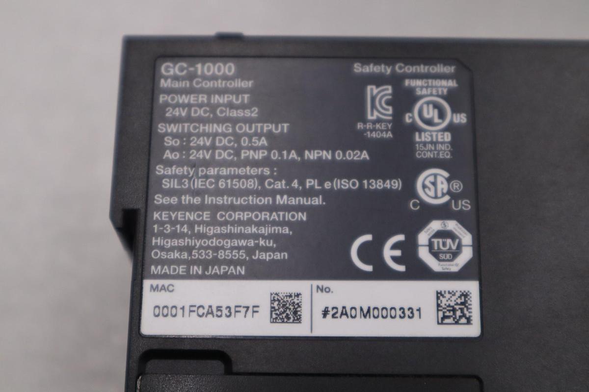 Keyence GC-1000 Industrial Safety Controller Ethernet LCD STOCK 1416CC