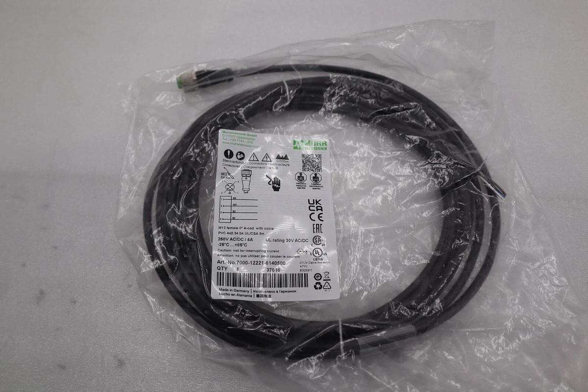 MURR ELEKTRONIK 7000-12221-6140500 250VAC/DC 4A 5M NSMP STOCK L-229C