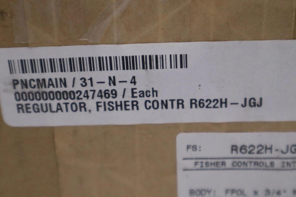R622H-JGJ 1st Stage Regulator, 8-12 psig Spring, POL x 3/4" NPT NEW WITH BOX