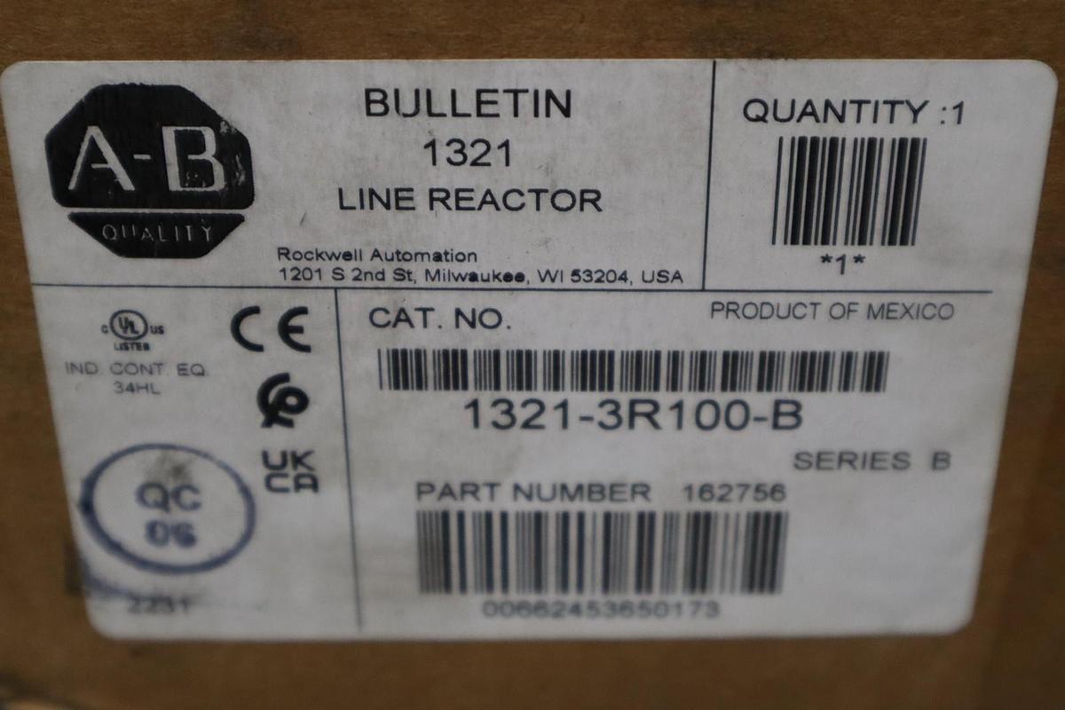 Allen Bradley 1321-3R100-B Line Reactor 0.3mh 3ph 690v-ac - STOCK GF507