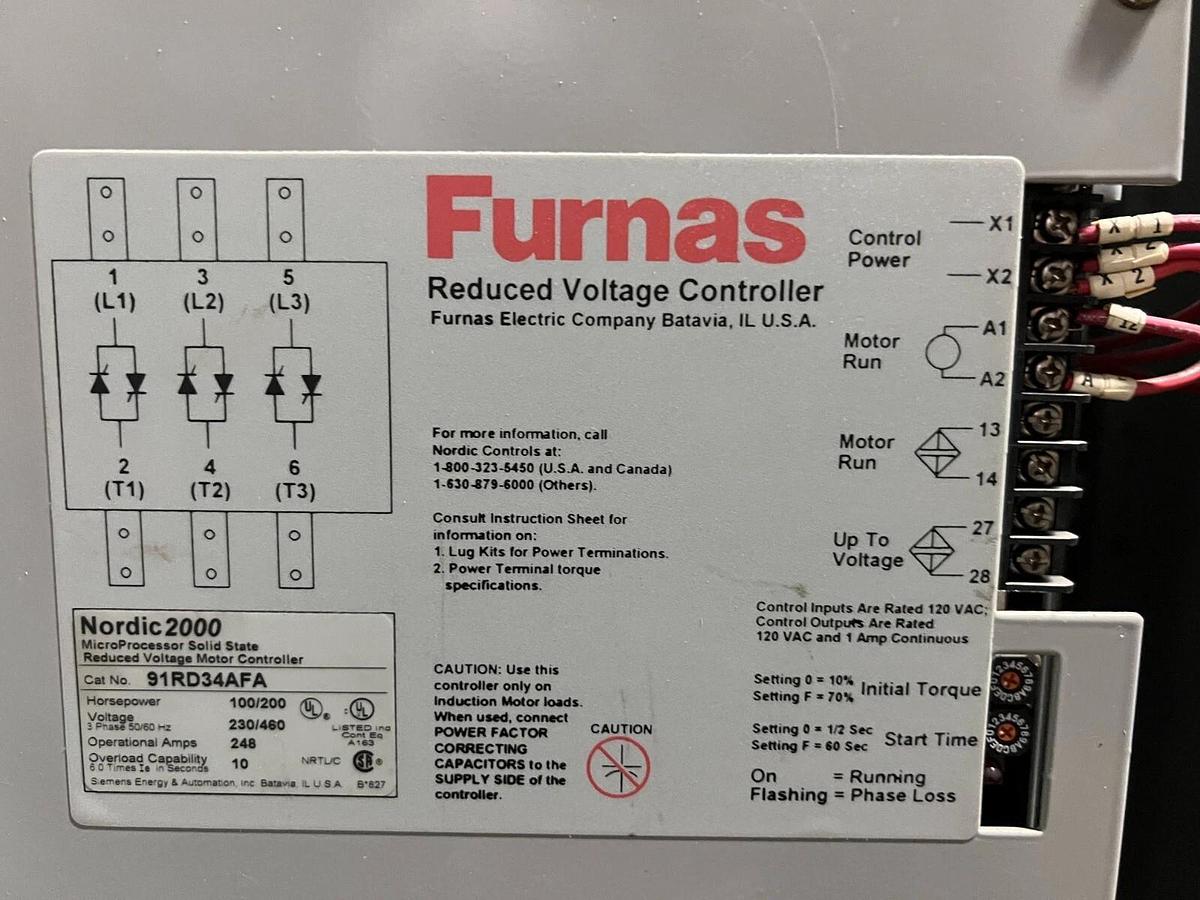 Used Furnas 14KSU32A* Size 5 MCC Bucket W/ 91RD34AFA / SENTRON SIEMENS JXD63S400A