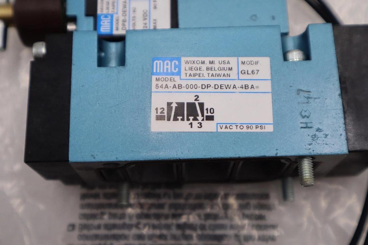 Used NEW MAC 54A-AB-000-DP-DEWA-4BA SOLENOID VALVE STOCK H1467