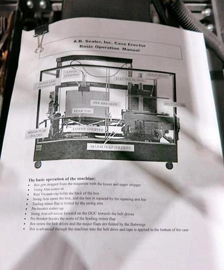 Used A.B. SEALER INC. CASE ERECTOR MODEL MAXIMUM 7 SERIES MANUFACTURED 2018