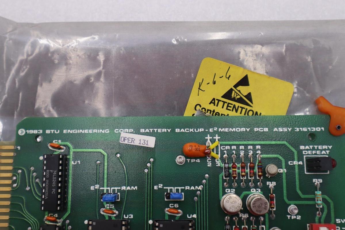 Used BRUCE 3161301 BATTERY BACKUP E2 MEMORY PCB ASSY STOCK #2818