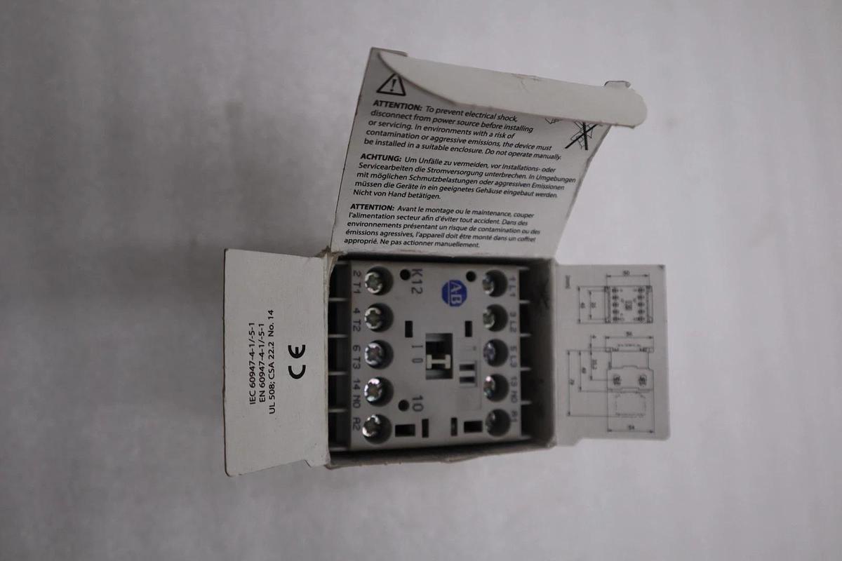 Used 100-K12D10 Allen Bradley 120V 12A Mini Contactor New Unit STOCK H1511A