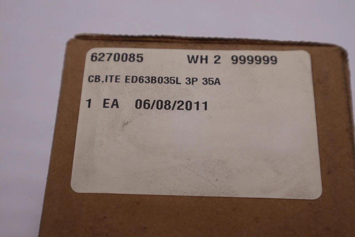 NEW OPEN BOX Siemens ED63B035 Molded Case Circuit Breaker STOCK GF273A