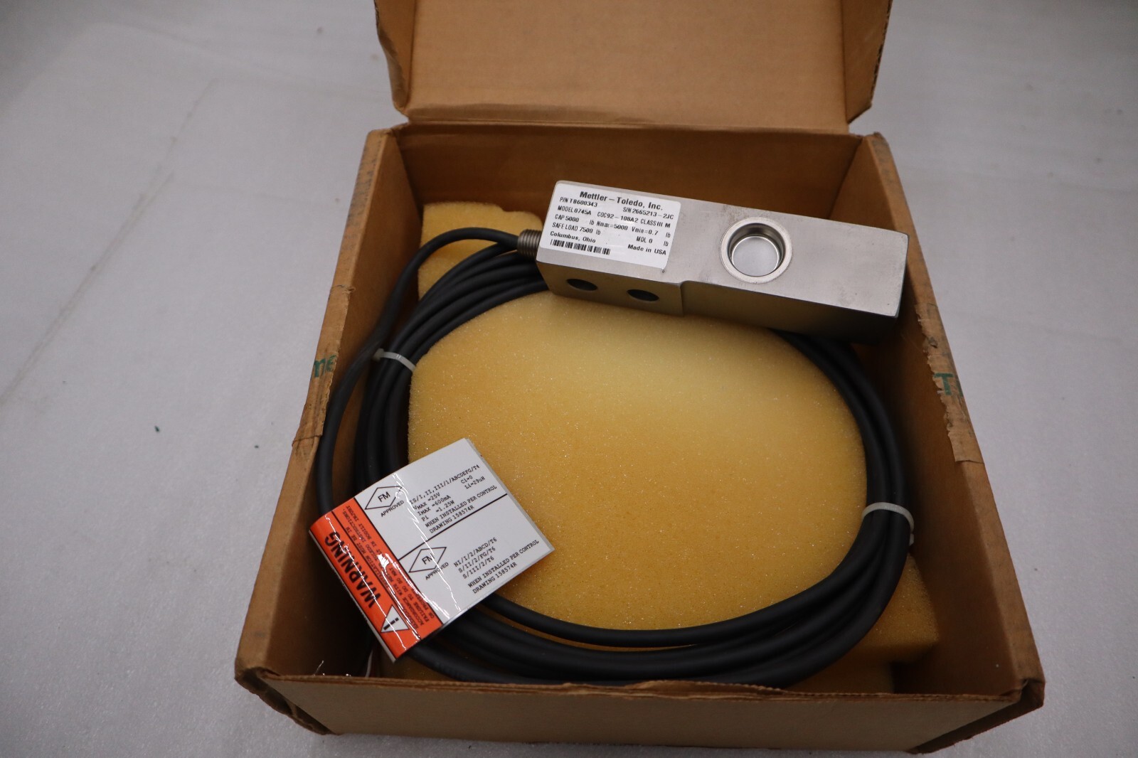 Used METTLER-TOLEDO TB600343 5000LBS NEW IN BOX (THREE AVAILABLE) STOCK H891