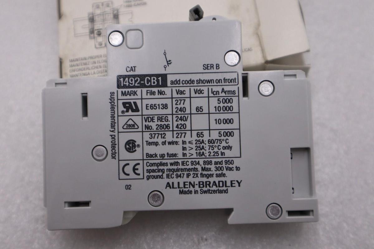 NEW IN BOX ALLEN BRADLEY 1492-CB1G060 SER. C 277VAC 6A STOCK H325A