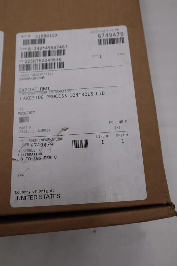 Used ROSEMOUNT , 248HAK6A2XA, TEMP. TRANSMITTER , 241CRWSMB1S3E0037SLE6UAE NEW IN BOX
