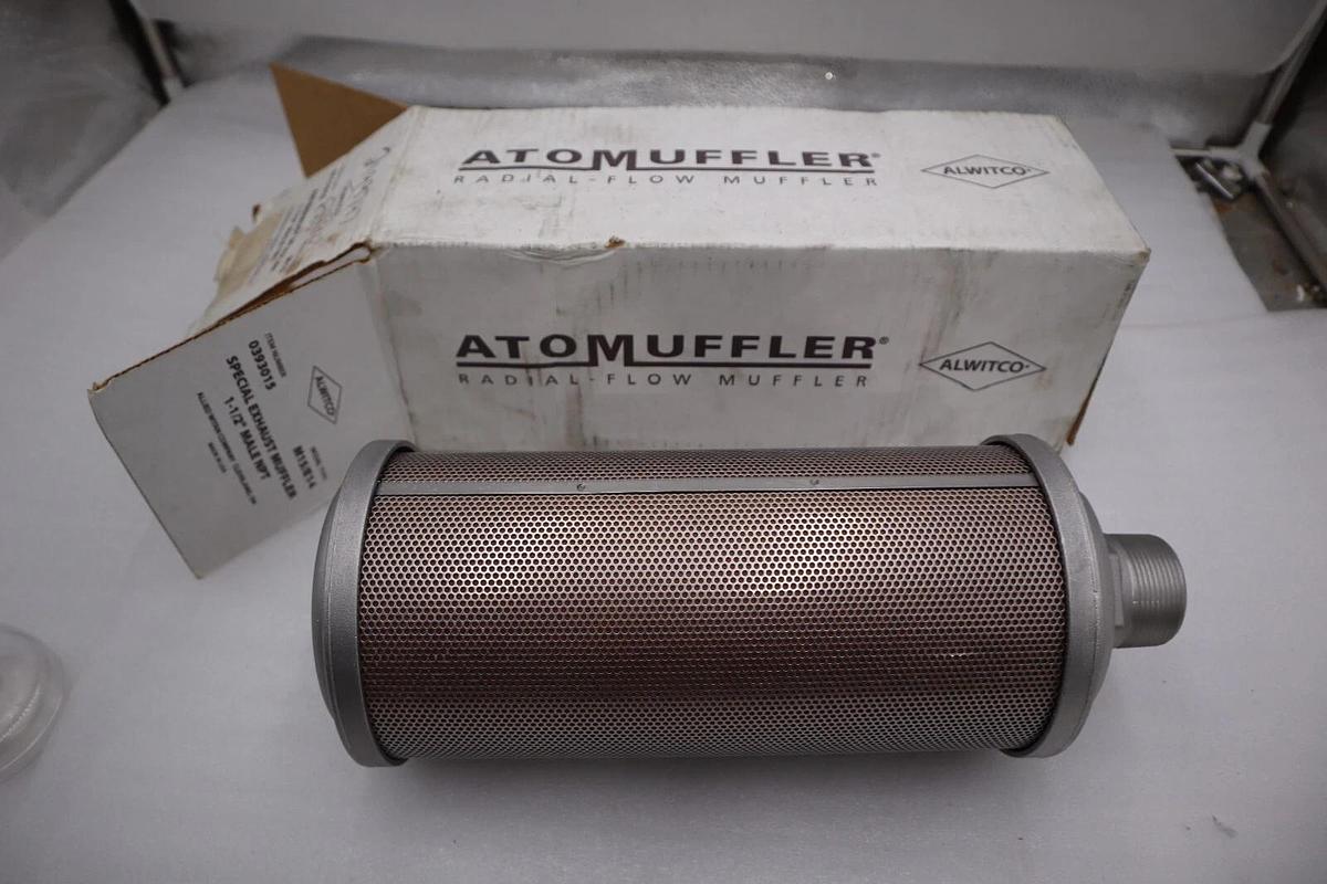 New Alwitco Atomuffler Model M15 Air Exhaust Muffler 1-1/2" MNPT #H361