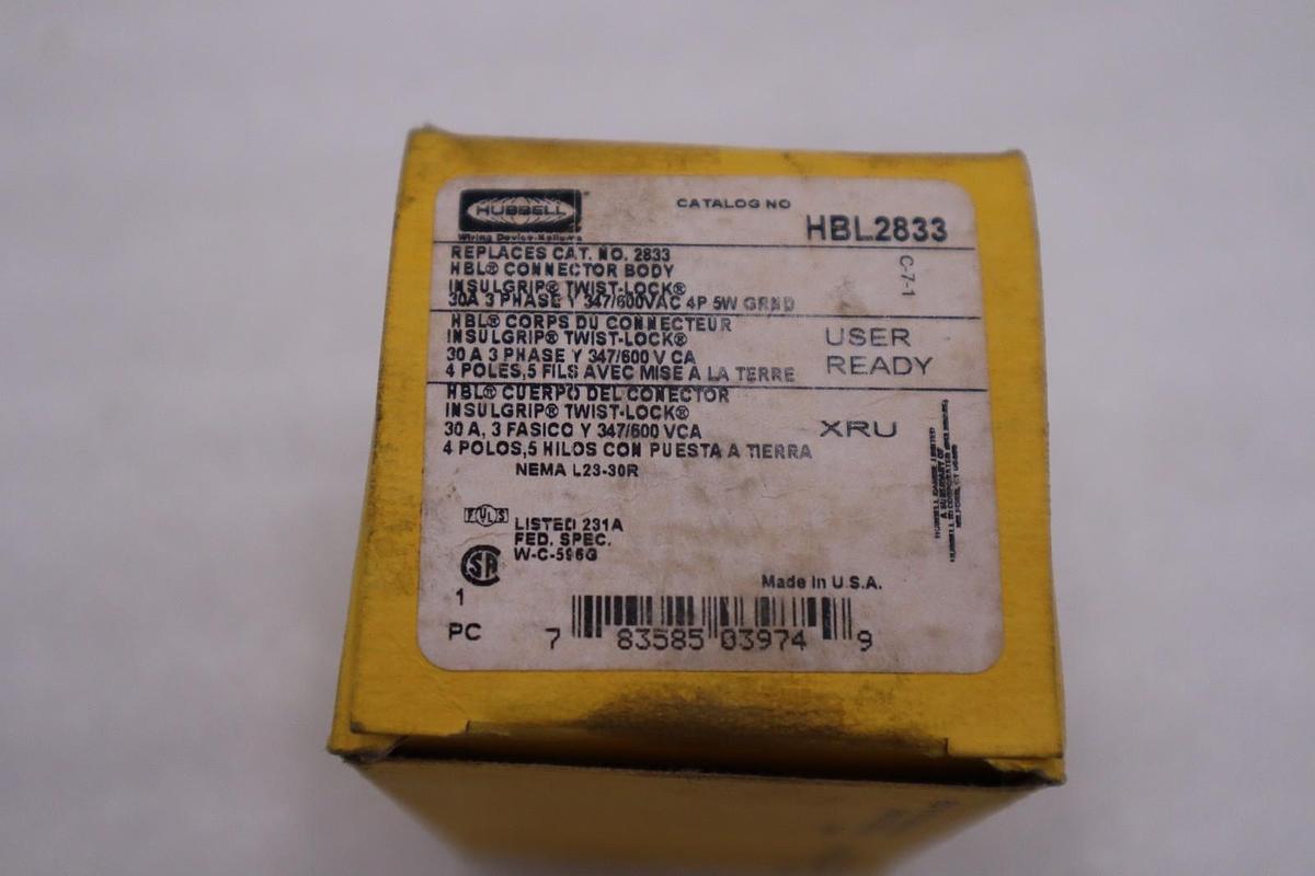 HUBBELL HBL2833 / HBL2833 - NEW IN BOX - STOCK H467A