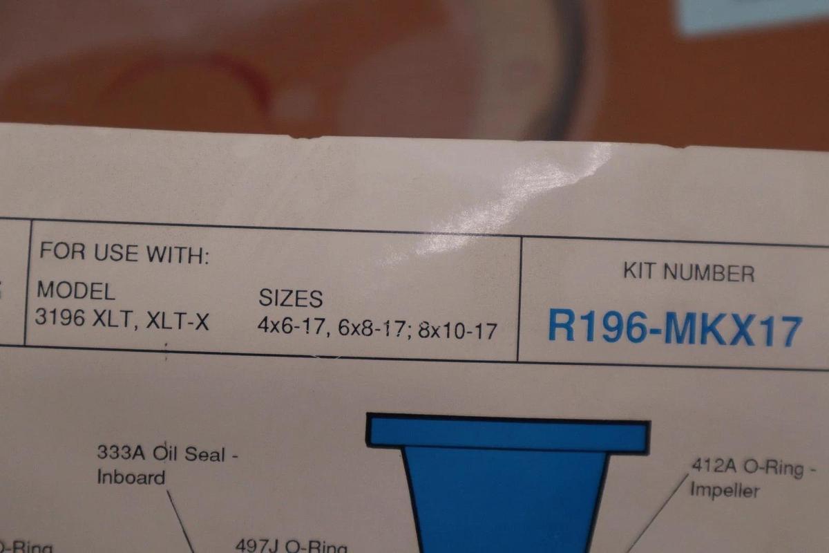 Used New Goulds R196-MKX17 Pump Seal Replacement Kit - STOCK GF688