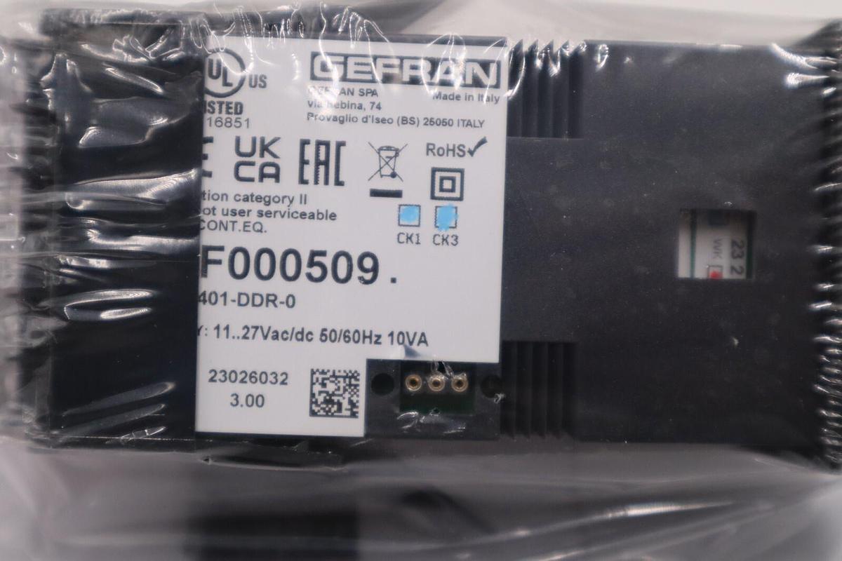 NEW GEFRAN - F000509 - SINGLE DISPLAY CONTROLLER - TYPE 401-DDR-0 STOCK H518A