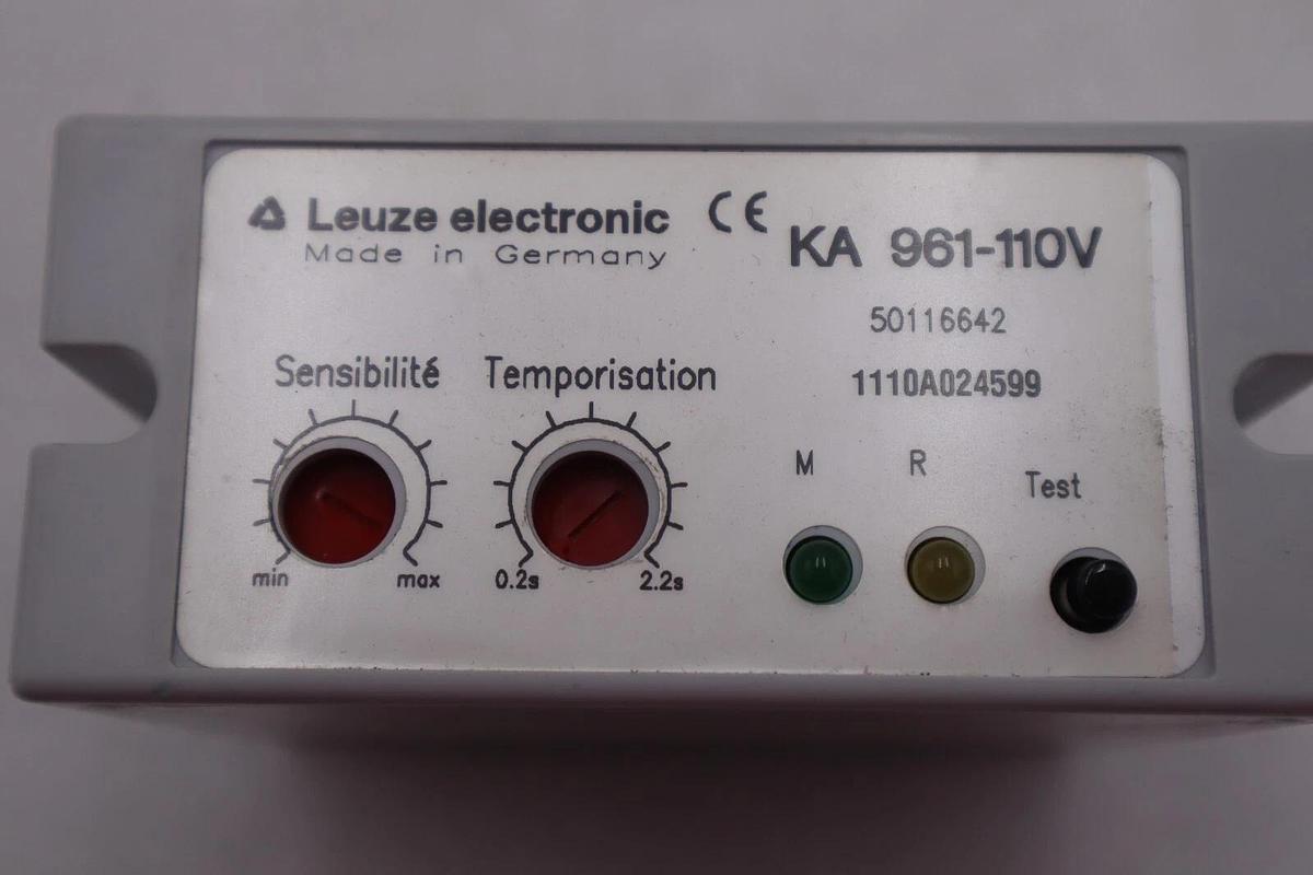 Used Leuze Electronic Amplifier Model No. KA 961-110V 50116642 1110A024599 #K-1751